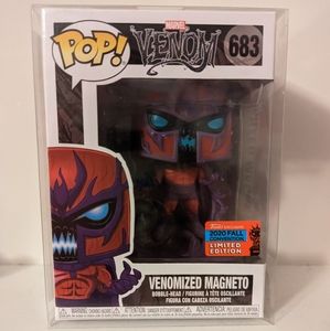 Funko Pop Marvel Venomized Magneto #683 NYCC 2020 OFFICIAL STICKER W PROTECTOR